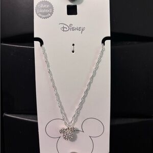 Disney Silver-Plated Mickey Mouse Rhinestone Necklace ✨